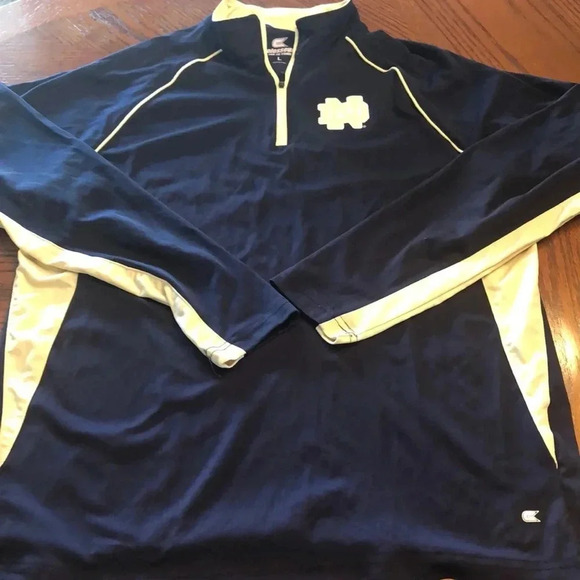 Notre Dame Pullover Quarter Zipper Shirt L - Picture 1 of 5